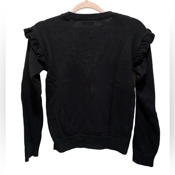 Epic Threads kids black sweater with glitter heart. Size L. (14-16) - Picture 2 of 6